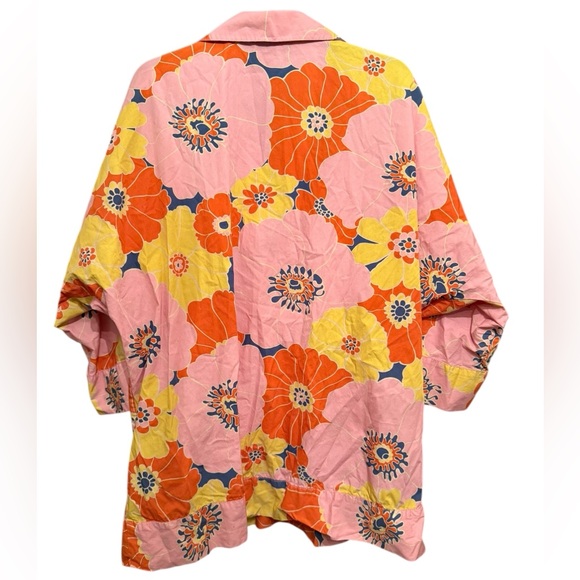 Zara Printed Shirt with Kimono Sleeves, Large - Picture 4 of 5